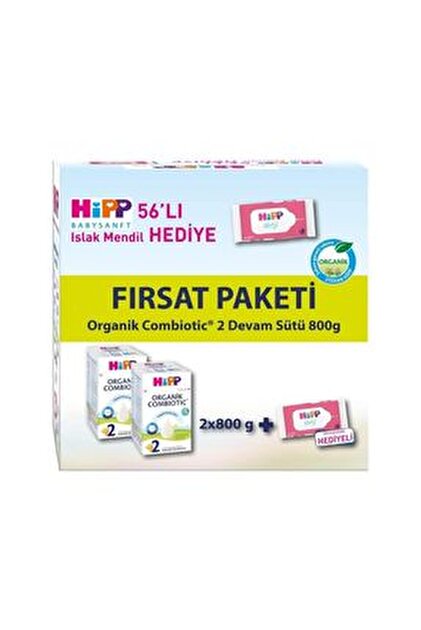 Hipp 3 Organik Devam Sütü Combiotic 800grx2 Adet (Islak Mendil