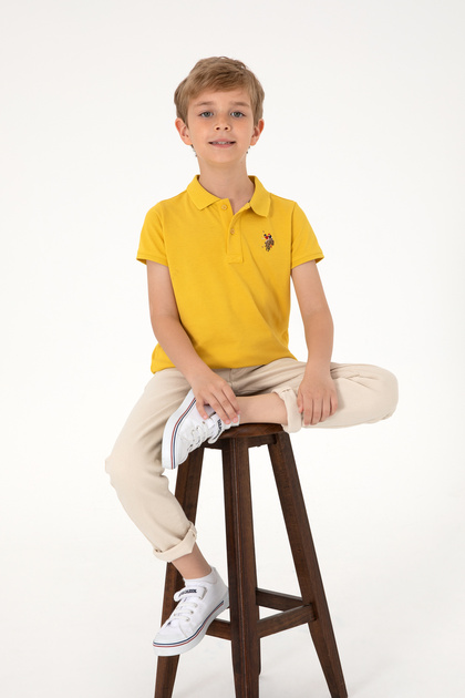 U.S. Polo Assn. Erkek Çocuk Sarı Basic Polo Yaka Tişört 50306484