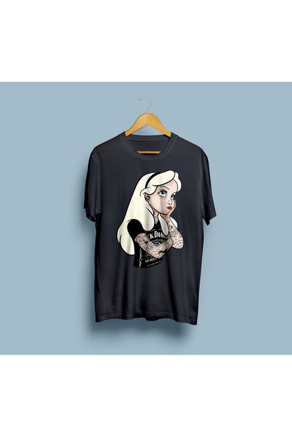 Oversize Alice in Wonderland Design Unisex T-Shirt