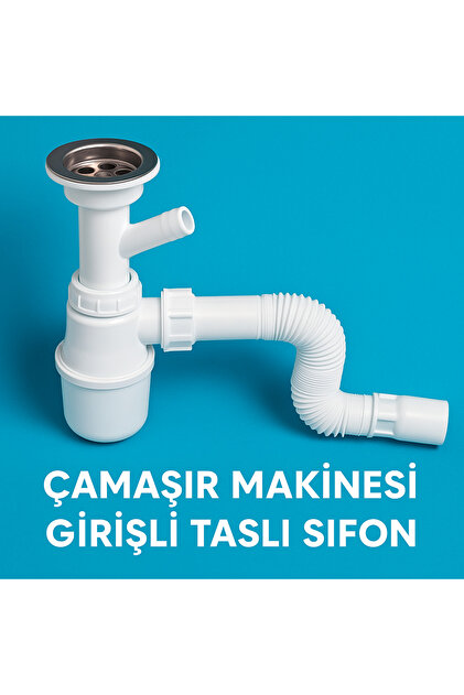Koku Önleyici Taşlı Körüklü Sifon – Dayanıklı ve Uzun Ömürlü