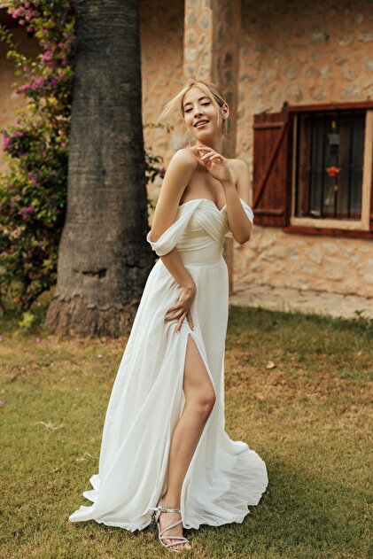 sachin and babi light blue dress STRAPLESS CHIFFON FITTED DRAPED WEDDING DRESS BY LADIVINE CD383W – Bridal  Hive main image 0