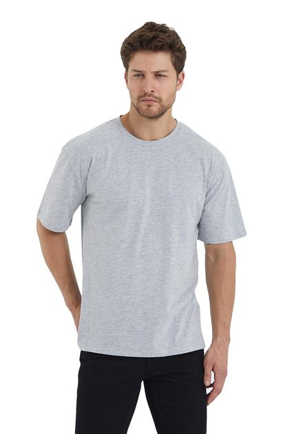 Men's Basic Oversize Crew Neck 100% Cotton Short Sleeve T-shirt
