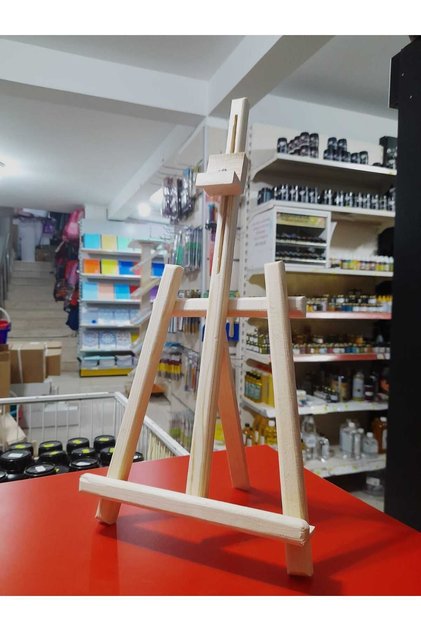 Masa Üstü Şövale kaliteli çam ağacından 49*22cm ebatında arka ayak açıklığı 19cm-GÖRSELE BAKINIZ-