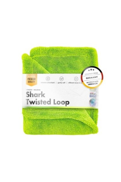 Prosop auto ultra absorbant Chemicalworkz Shark Twisted Loop, 1400GSM verde 80x50 cm