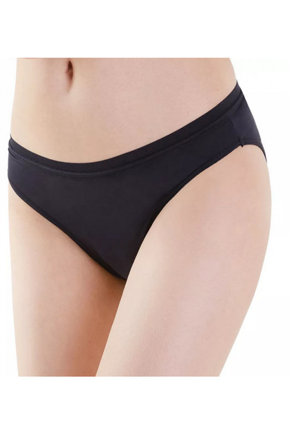 Chiloti menstruali, Irisana, din bumbac organic si bambus, 4 straturi, marimea S, Negru