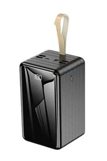 120000 mAh Large Capacity Built-in Four-Wire Cable Power Bank DX420 - Black
