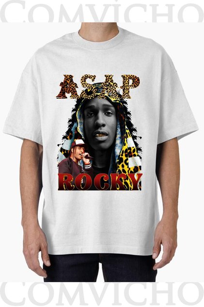 Unisex Smoke Rocky V14 Design Printed Oversize T-Shirt