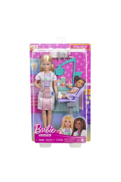SET DE JOACA PAPUSA BARBIE BLONDA FACE CARIERA STOMATOLOG