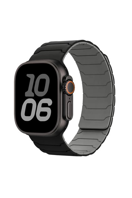 42 44 45 46 49 مم 10 حزام أسود رمادي لساعة Apple Watch ultra 2 Band 49 مم 45 مم 44 مم 40 مم 42 مم 46 مم 41 مم