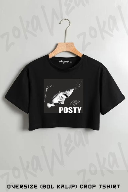 Stay Away Post Malone Printed Oversize Crop T-Shirt