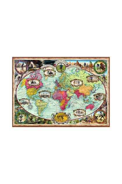 Puzzle 1000 piese - Harta Lumii