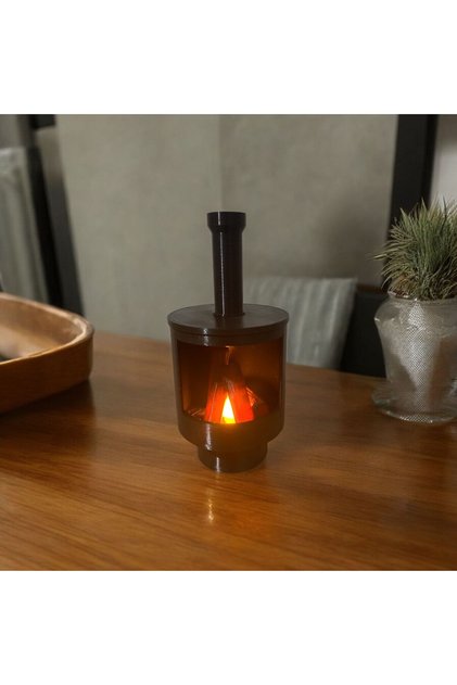 Mini Dekoratif Masa Şöminesi – LED Işıklı, Şık ve Modern Tasarım