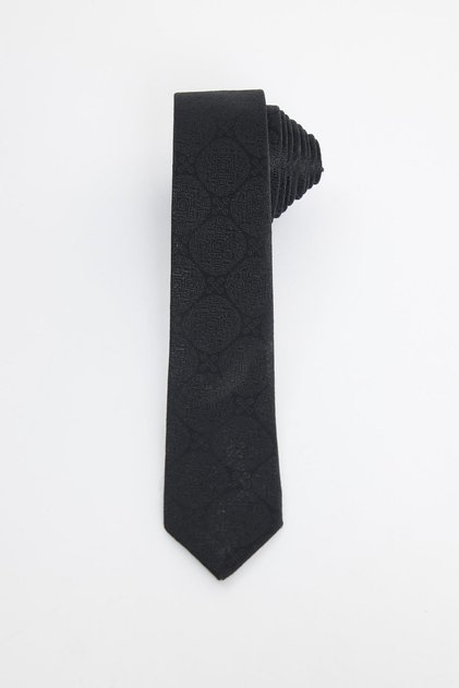 Fine Patterned Black Men's Tie
