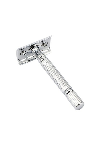Aparat de ras clasic tip Safety Razor, inoxidabil, set lame de schimb incluse, SUPER TRENDS®
