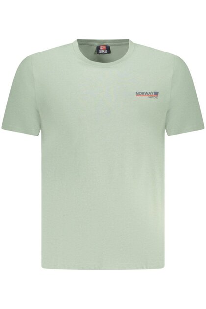 Tricou bărbătesc din bumbac cu logo text, croială regulată