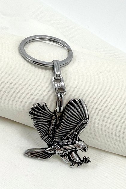 Metal Casting Eagle Keychain, Gift Eagle Keychain