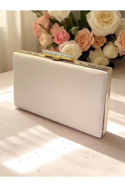Bridal Bag Ecru Color Matte Skin 2026 Collection Leather Women's Evening Dress Bag Wedding Engagement Graduation
