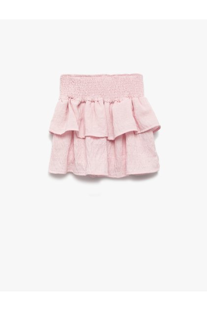 Layered Textured Gipeli High Waist Skirt