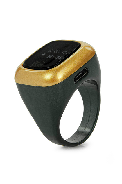 ihvan online Digital Ring Prayer Mat, Oled Screen, Rechargeable, Vibrating 