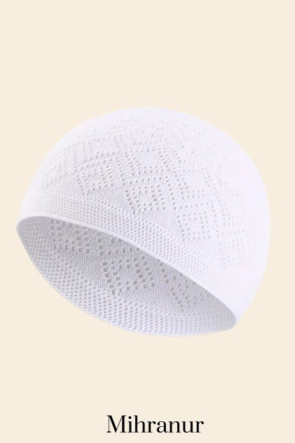 Comfortable Cotton Skullcap | Children's Adult Prayer Bowl | Hajj Umrah Mevlit Gift | Seamless Comfortable