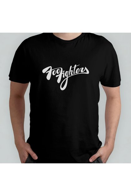 Foo Fighters Unisex 100% Cotton Crew Neck T-Shirt Model 1