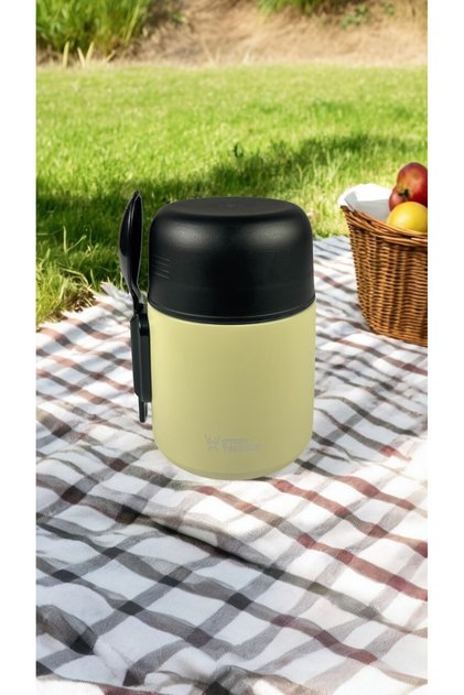 500 ml Food Thermos with Ziplock Lid and Spoon – 8 Hours Hot, 12 Hours Cold, 24 Hours