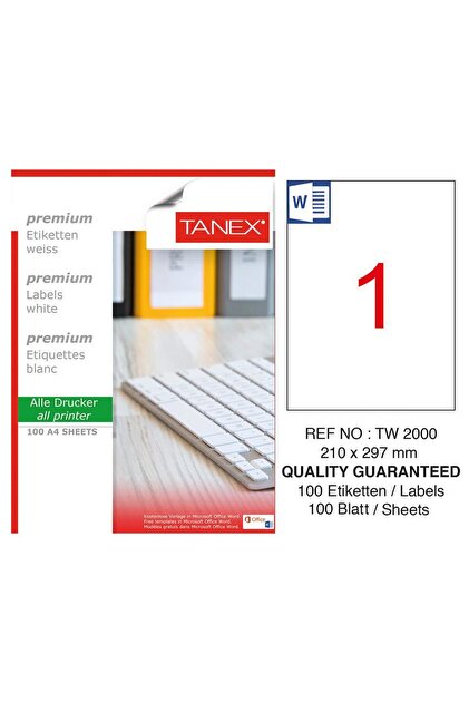 Tanex Tw-2032 Laser Etiketi (52,5 X 35 MM) - Fiyatı, Yorumları