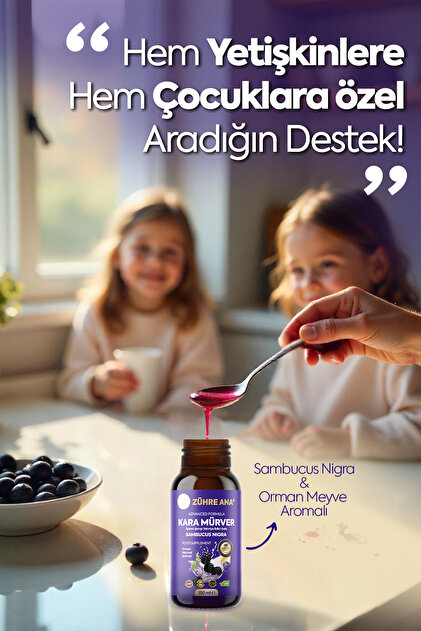 Zühre Ana Kara Mürver Sambucus Nigra İçeren Şurup 150 Ml - Fiyatı