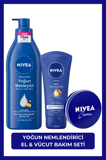 Creme 30ml, Yoğun Besleyici Vücut Sütü 400ml, Nemlendirici El Bakım Kremi 75ml, Kuru Cilt, Hyaluron
