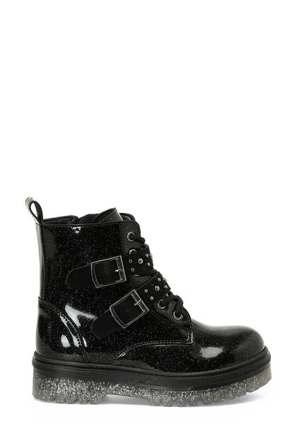 Sarona-E F 4Pr Black Girl's Biker Boots