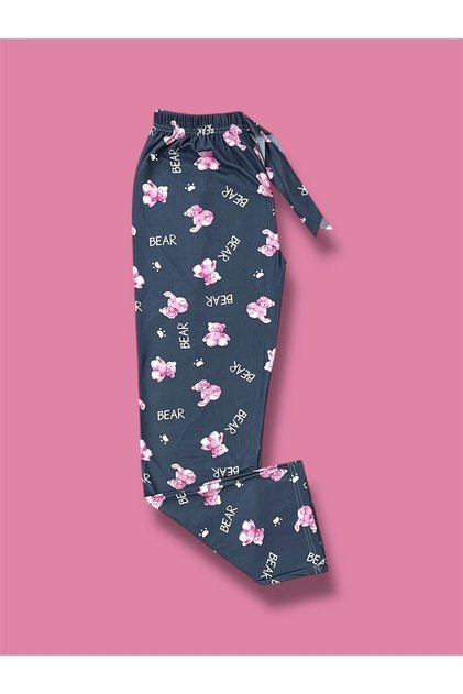 Silky Textured Suede Pajama Bottoms