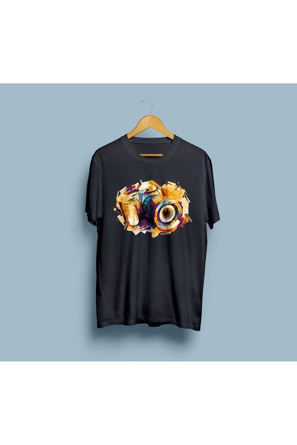 Oversize Vintage Camera Design Unisex T-Shirt