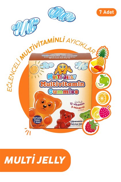 Multı Jelly ( Multi Vitaminli Jelıbon ) 20 gr X 7 Paket