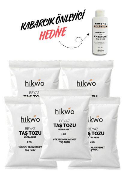 Taş Tozu 5 KG Beyaz - Hobi Harcı - 1 KGx5 Adet Taş Tozu