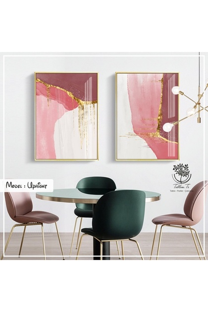 Metal Framed Real Glass Table Upright Set of 2