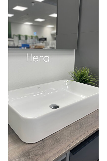 TURKUAZ Cerastyle Hera 60 x 38 cm Tezgah Üstü Çanak Lavabo