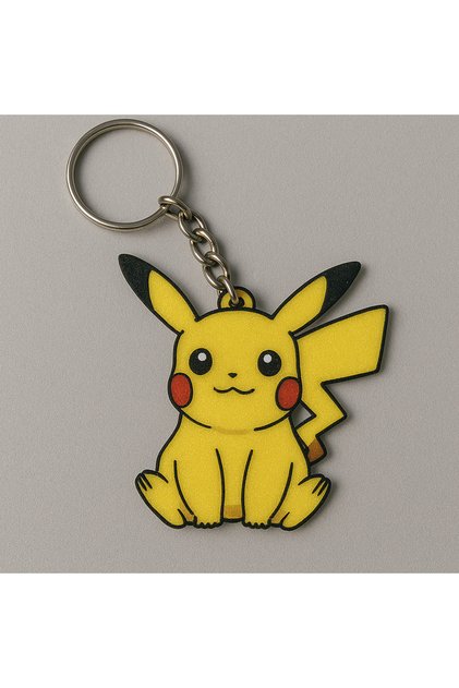 Sitting Cute Pokemon Pikachu Keychain Gift Keychain
