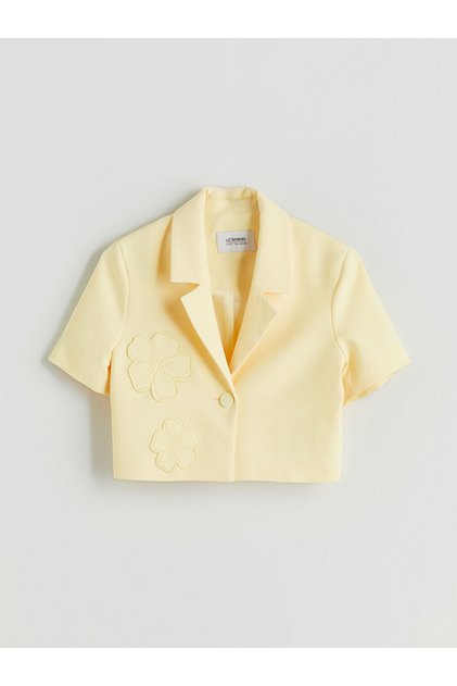 Quality Pieces from Çelebi Store Floral Crop Jacket for Girls