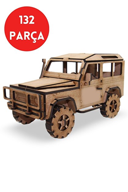ALGWOOD Ahşap 4x4 Off-Road Araç Maketi - 132 Parça 4x4 Model Araba