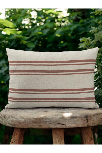 Linen Bohemian Striped Decorative Throw Pillow Case 30X50
