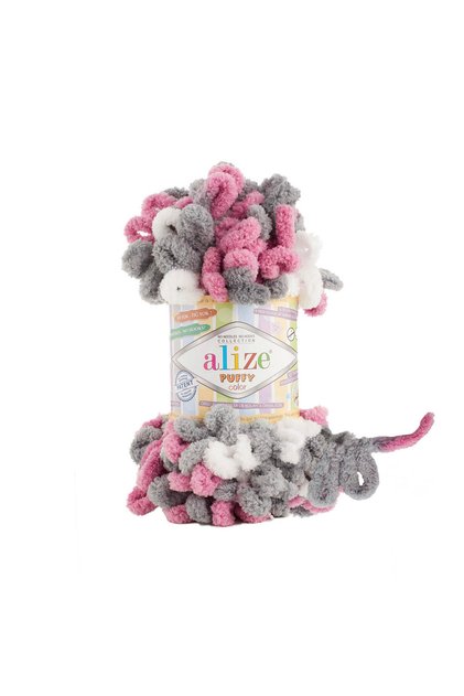 Puffy Color Knitting Yarn 5 Pack – Colored Yarn That Can Be Knitted with Fingers Without Needles and Crochet