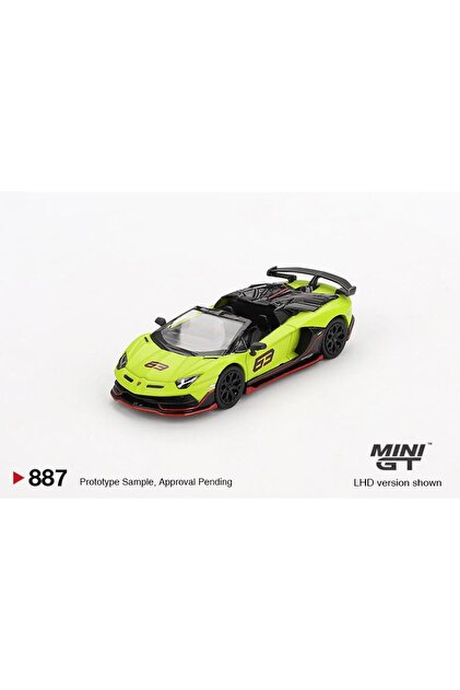 mini gt Lamborghini Aventador SVJ 63 Roadster Verde Shock 887