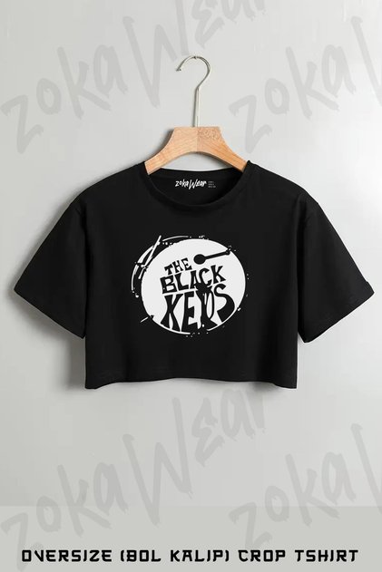 The Black Keys Printed Oversize Crop T-Shirt