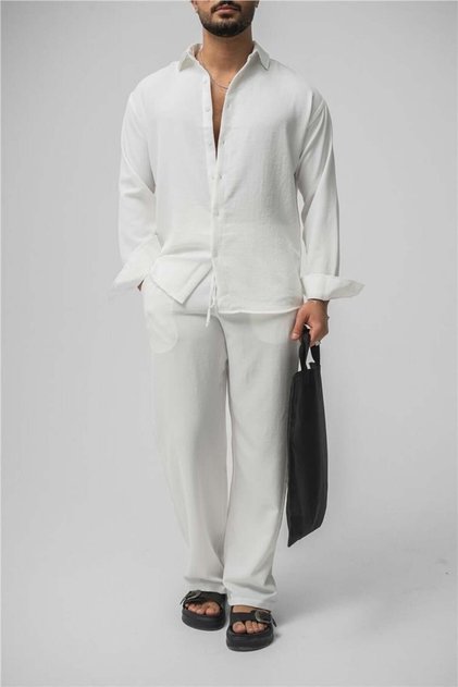 Men's Oversize Comfortable Fit Shirt-Pants Bottom-Top Set