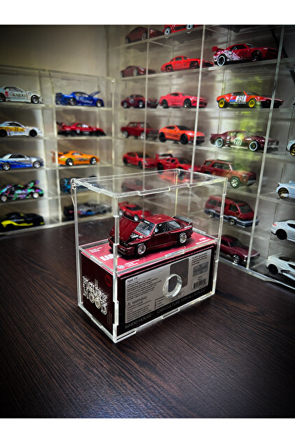 Ten.Qラジオ.ビルボード額装　アメグラのジョージペティ画 Figure Mood 1:64 Ölçek Şeffaf Pleksi Sergileme Kutusu – Mini GT