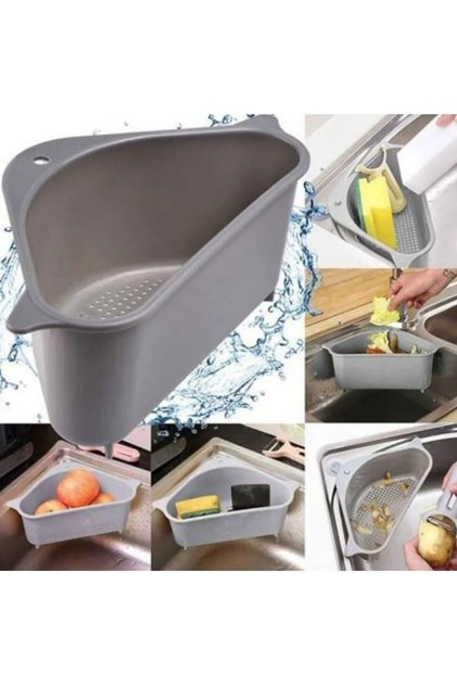 Lavabo İçi Üçgen Filtre Sepeti Sebze Mutfak Süzgeci Çay Süzgeci Lavabo Süzgeç
