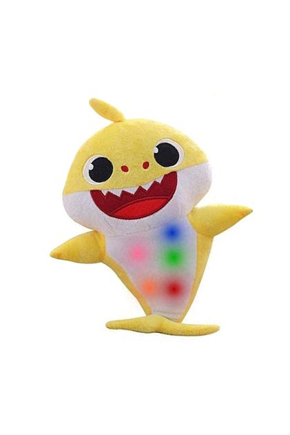 Baby Shark Plush Toy With Music and Light, Best For Gifting - (Yellow)