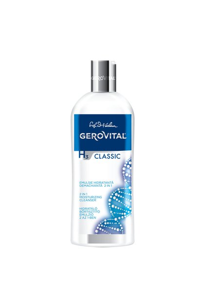 Emulsie hidratanta demachianta Gerovital H3 Classic, 2 in 1, 200 ml