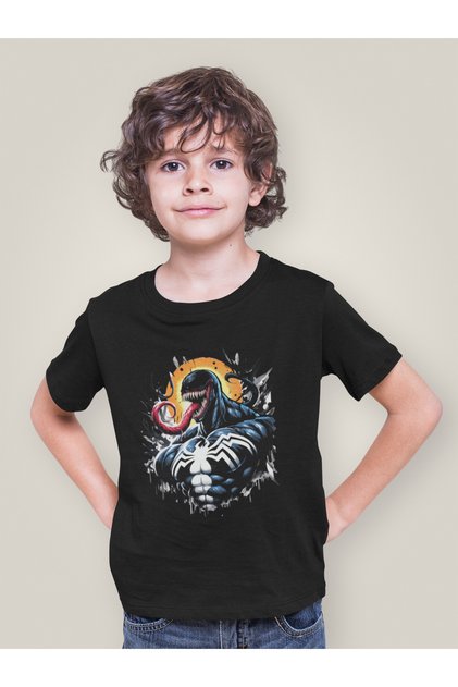 Design Venom Printed Unisex Movie Character Children's T-Shirt (1-12 Years)