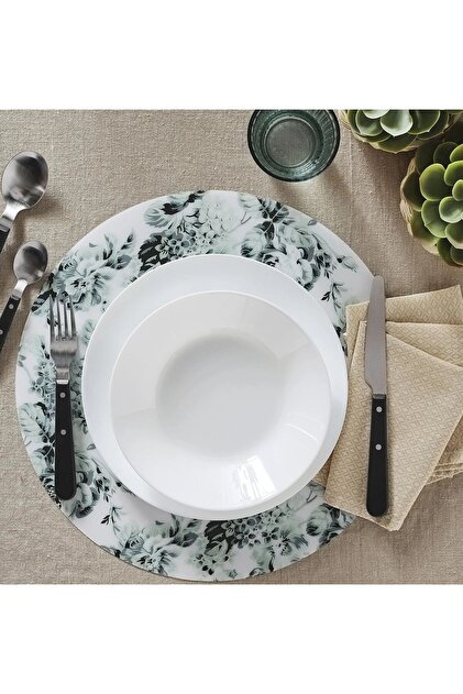 IKEA Quality 6 Adet Çap 25 Cm Yemek Tabağı 6 Adet Çap 20 Cm Çukur